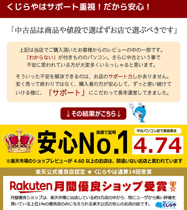 迷ったらコレ 楽天1位 デスクトップパソコン 中古 8gb 大容量 爆速ssd 512gb 大画面 マニュアル付き 安心サポート込み 初期設定不要 すぐ使える 中古パソコン くじらや