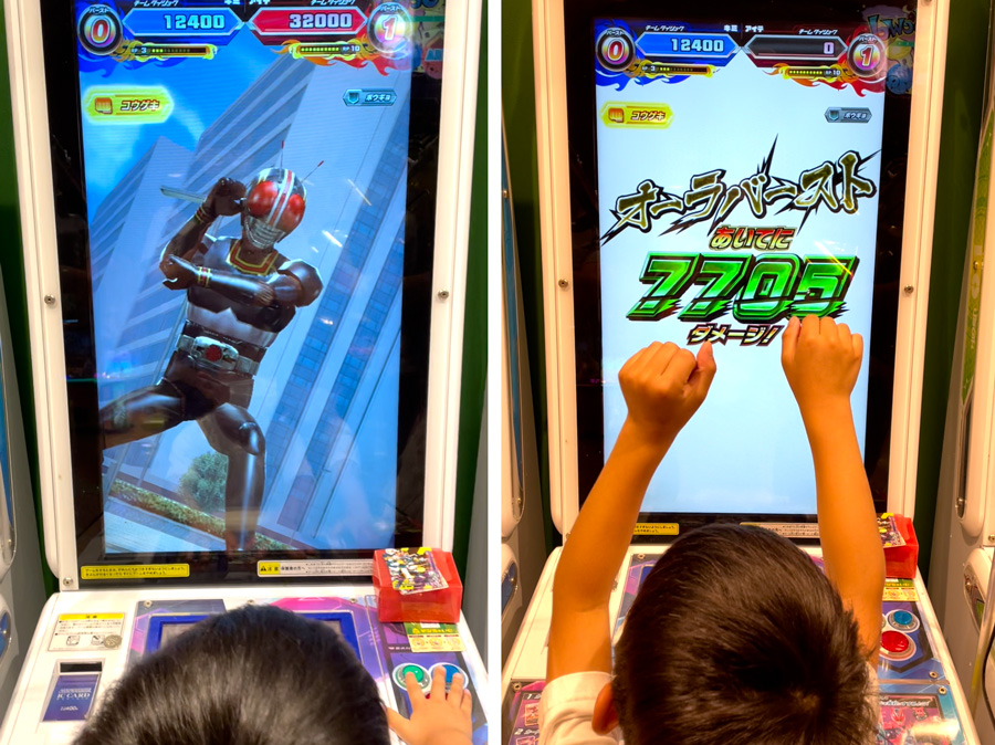 仮面ライダーのゲームで勝った息子