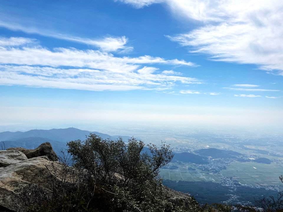 筑波山の山頂からの景色