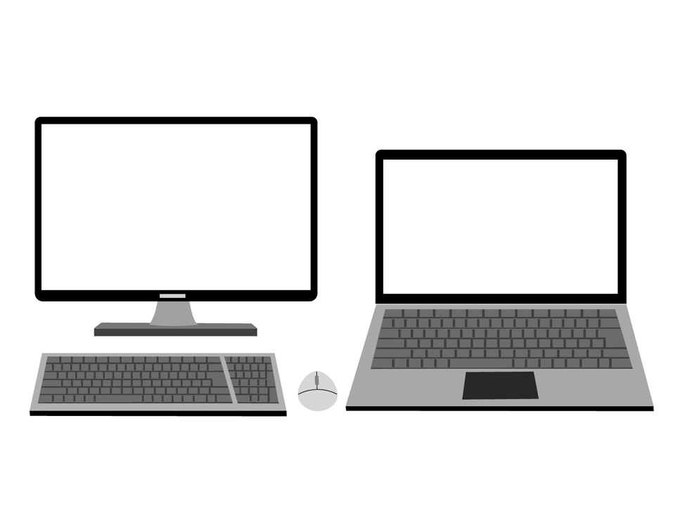 ノートパソコンとデスクトップパソコン