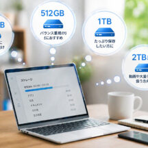 中古パソコンのストレージ容量はどのくらいあれば足りる？